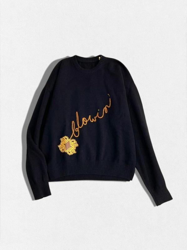 カシミア混ウールコニットセーター