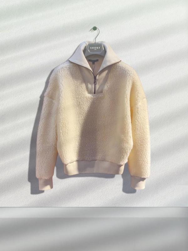 ボアコンビネーションハーフジッププルオー...