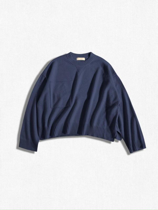 ポケットデザイン カシミアニット