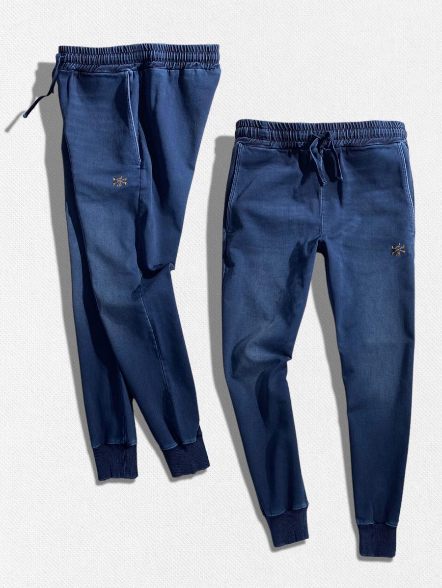 ダメージ＆ウォッシュ加工スウェットパンツ
