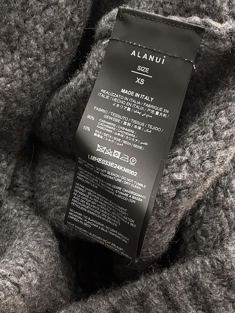 シルク混カシミヤクルーネックニットセーター