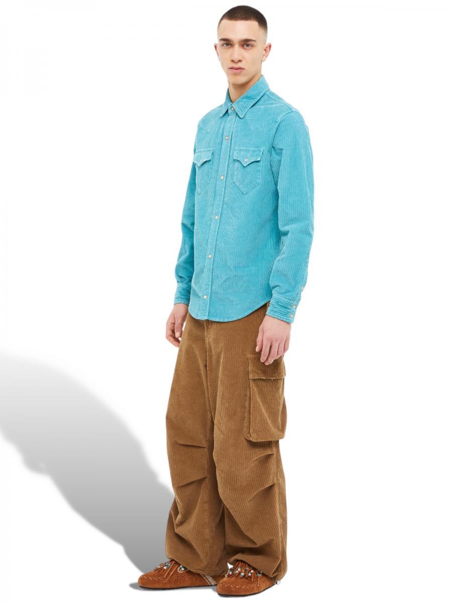 ベルベットコーデュロイシャツ