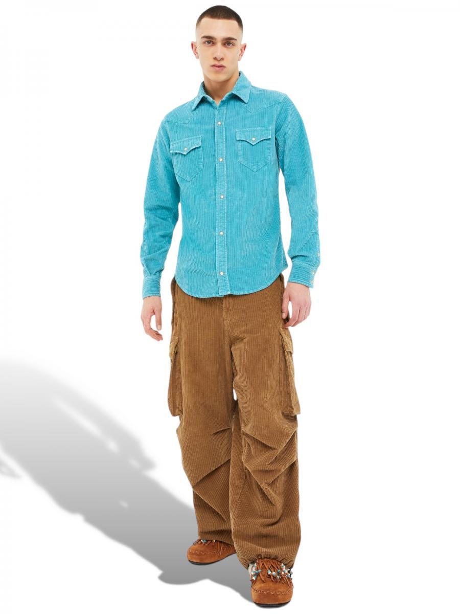 ベルベットコーデュロイシャツ