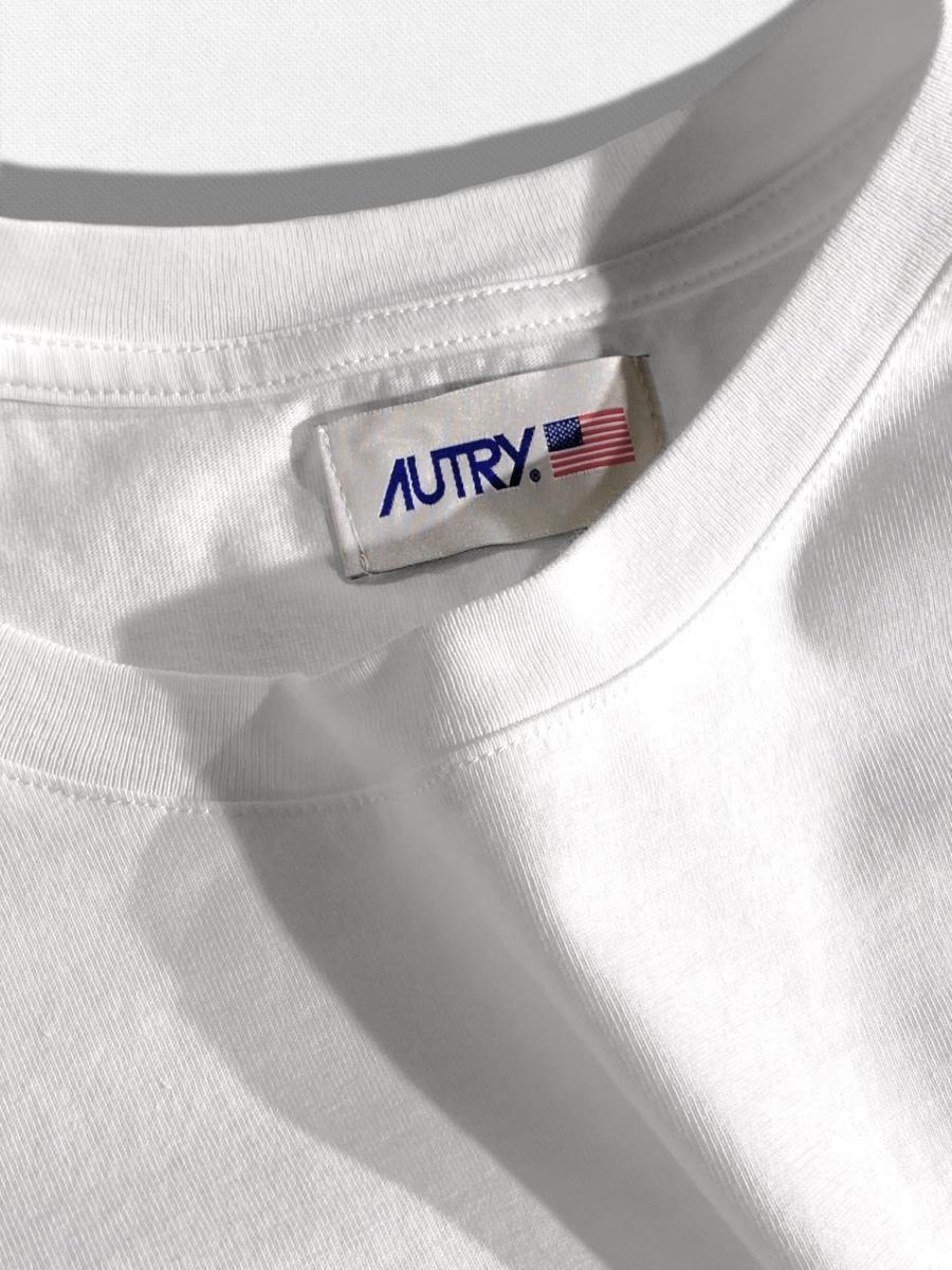 ロゴワッペン付クルーネックTシャツ