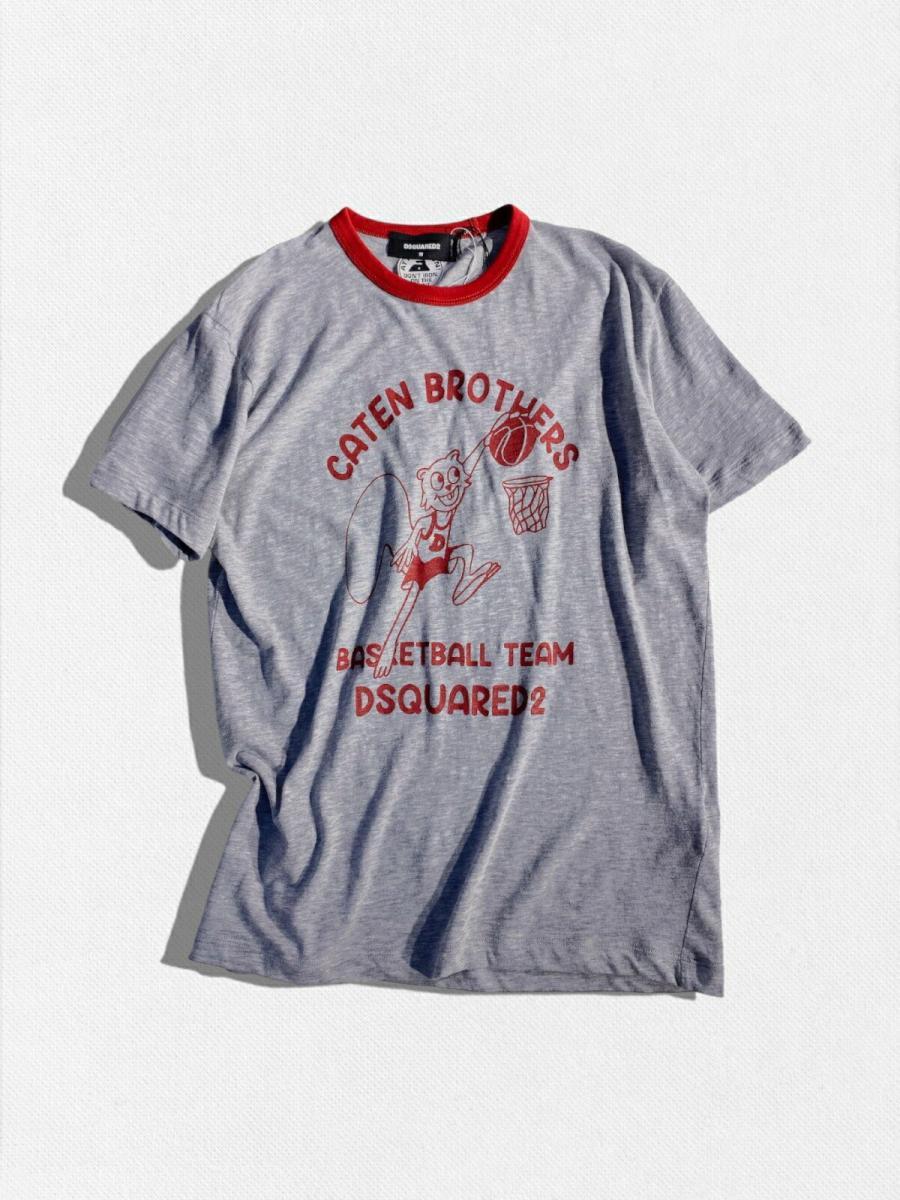 バスケットボールプリント半袖Tシャツ