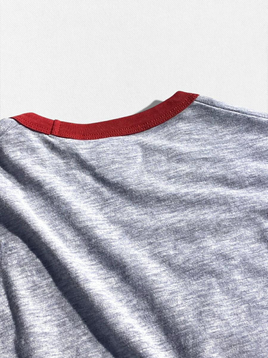 バスケットボールプリント半袖Tシャツ