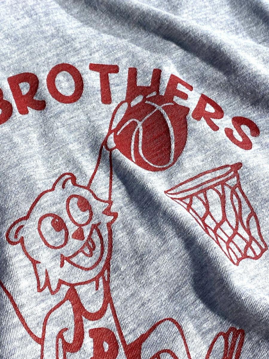 バスケットボールプリント半袖Tシャツ