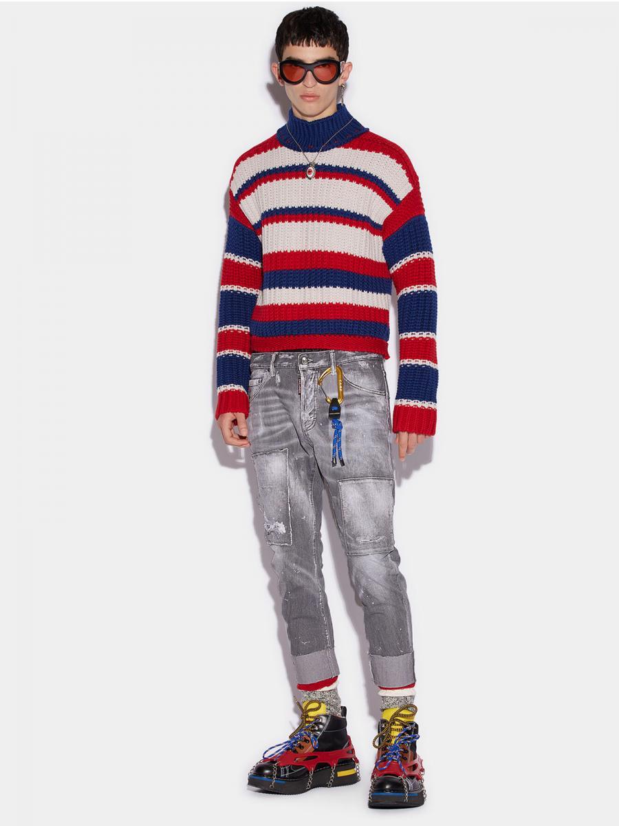 グレークロップドデニムパンツ《SAILOR JEAN》