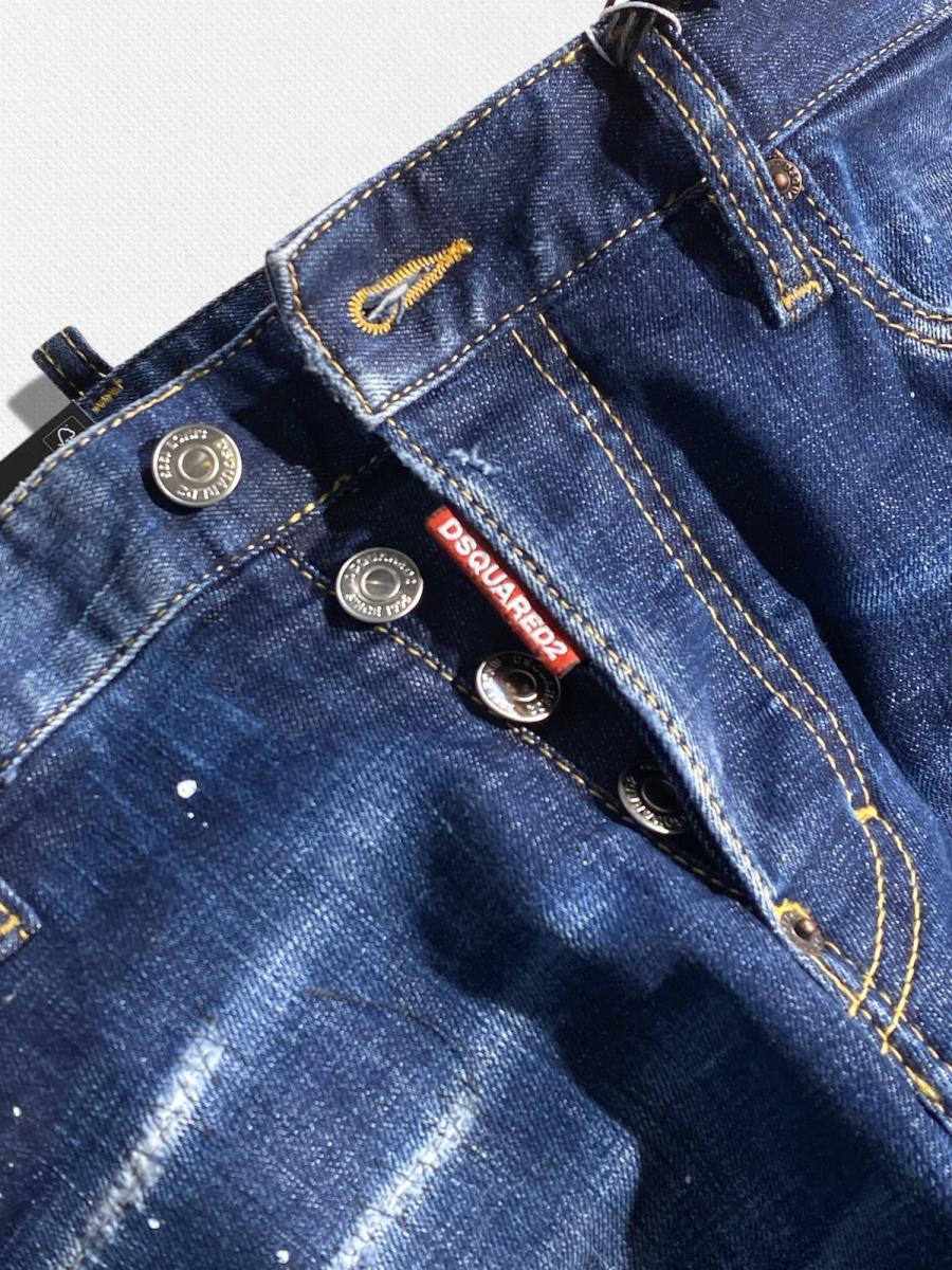 パッチワークデザインテーパードデニムパンツ《SKATER JEAN》