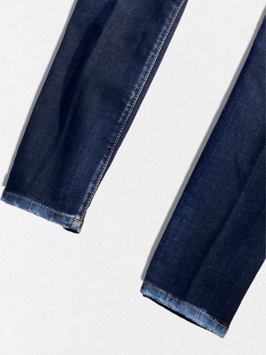 ダメージ＆ウォッシュ加工テーパードデニムパンツ《SKATER JEAN》