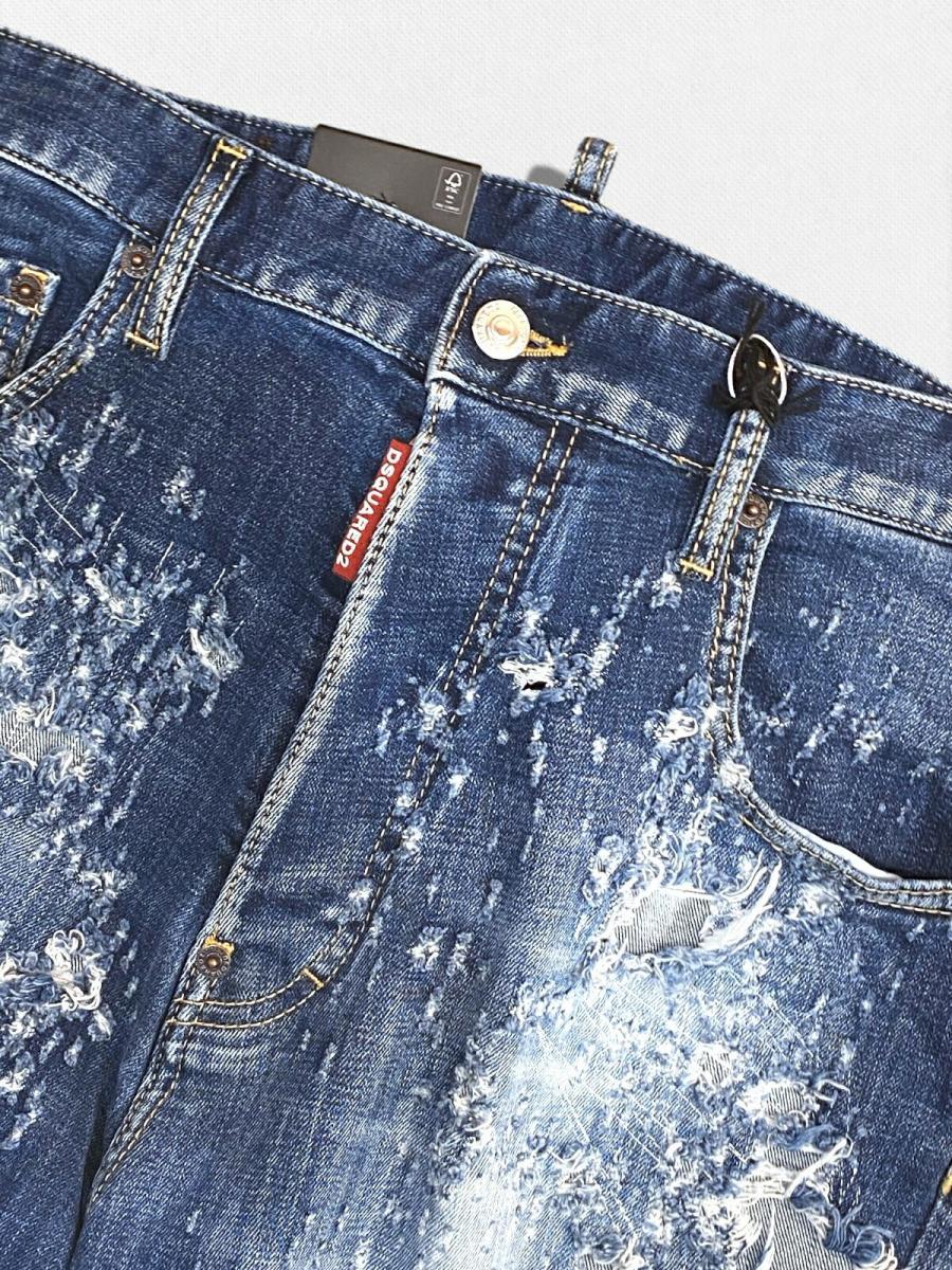 ダメージ＆リペア加工ストレートデニムパンツ《LOOSE JEANS》
