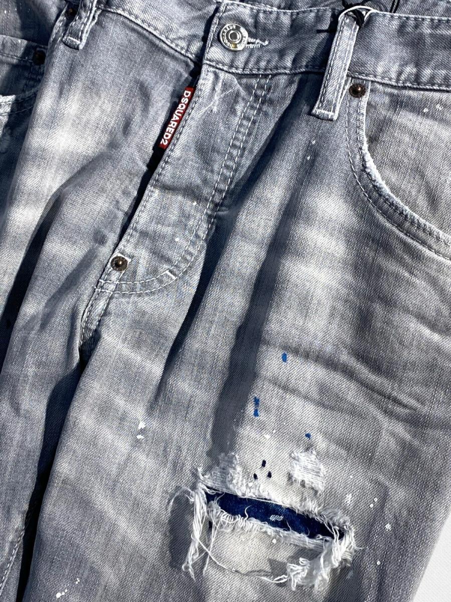 ダメージ＆リペア加工テーパードデニムパンツ《SKATER JEAN》