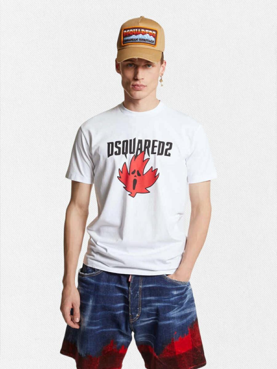ゴーストメイプルリーフ半袖Tシャツ