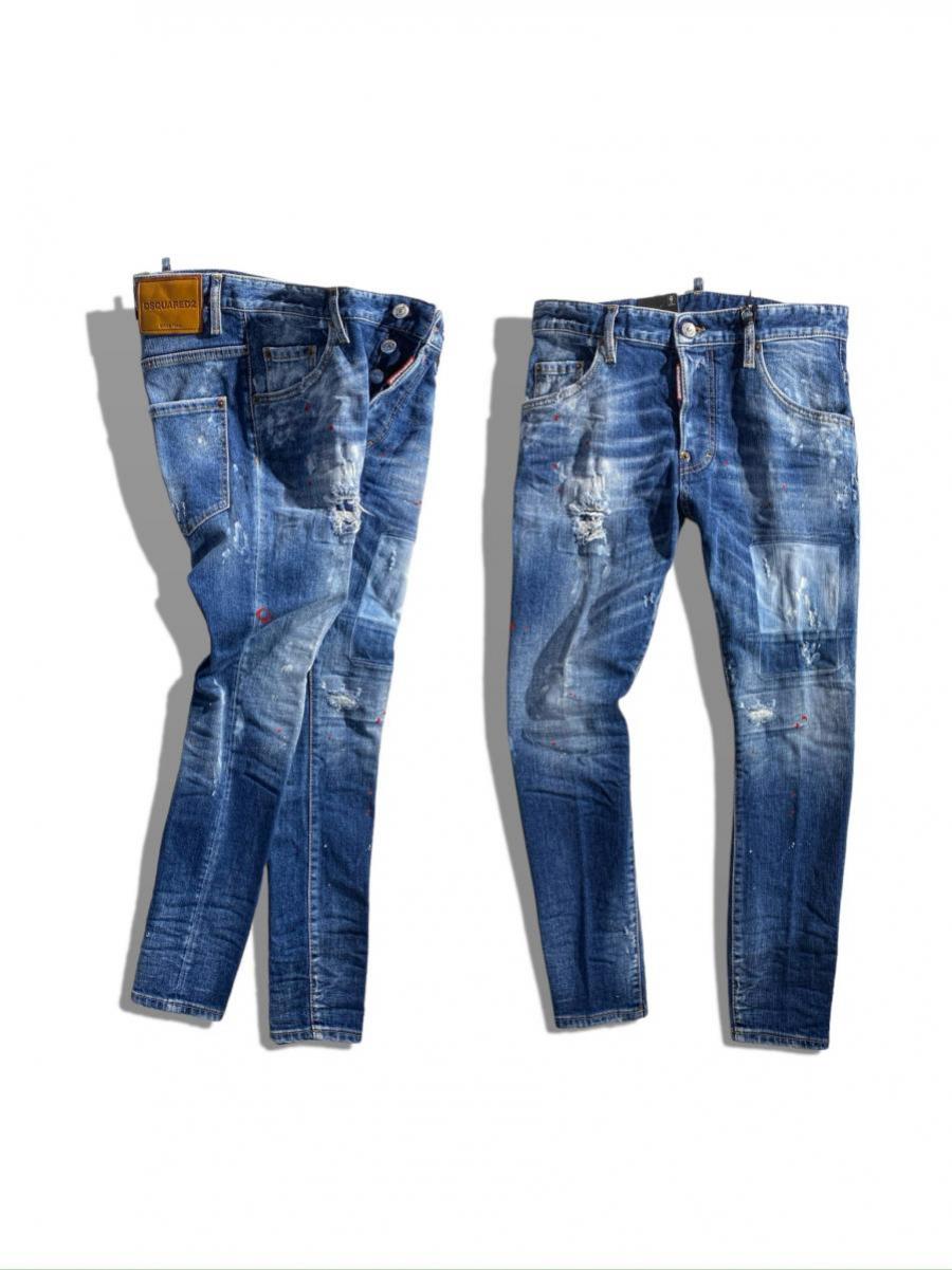 ダメージ加工テーパードデニムパンツ（Skater Jean）