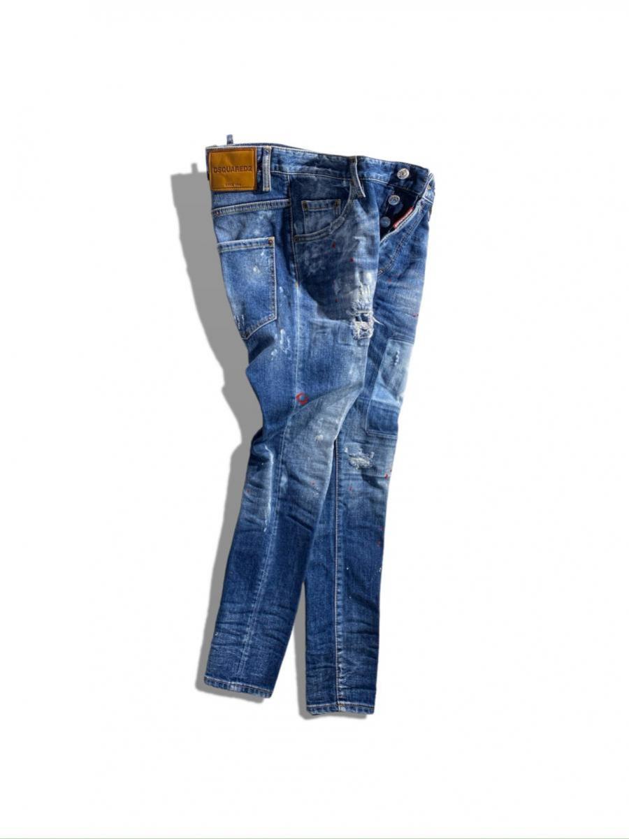 ダメージ加工テーパードデニムパンツ（Skater Jean）