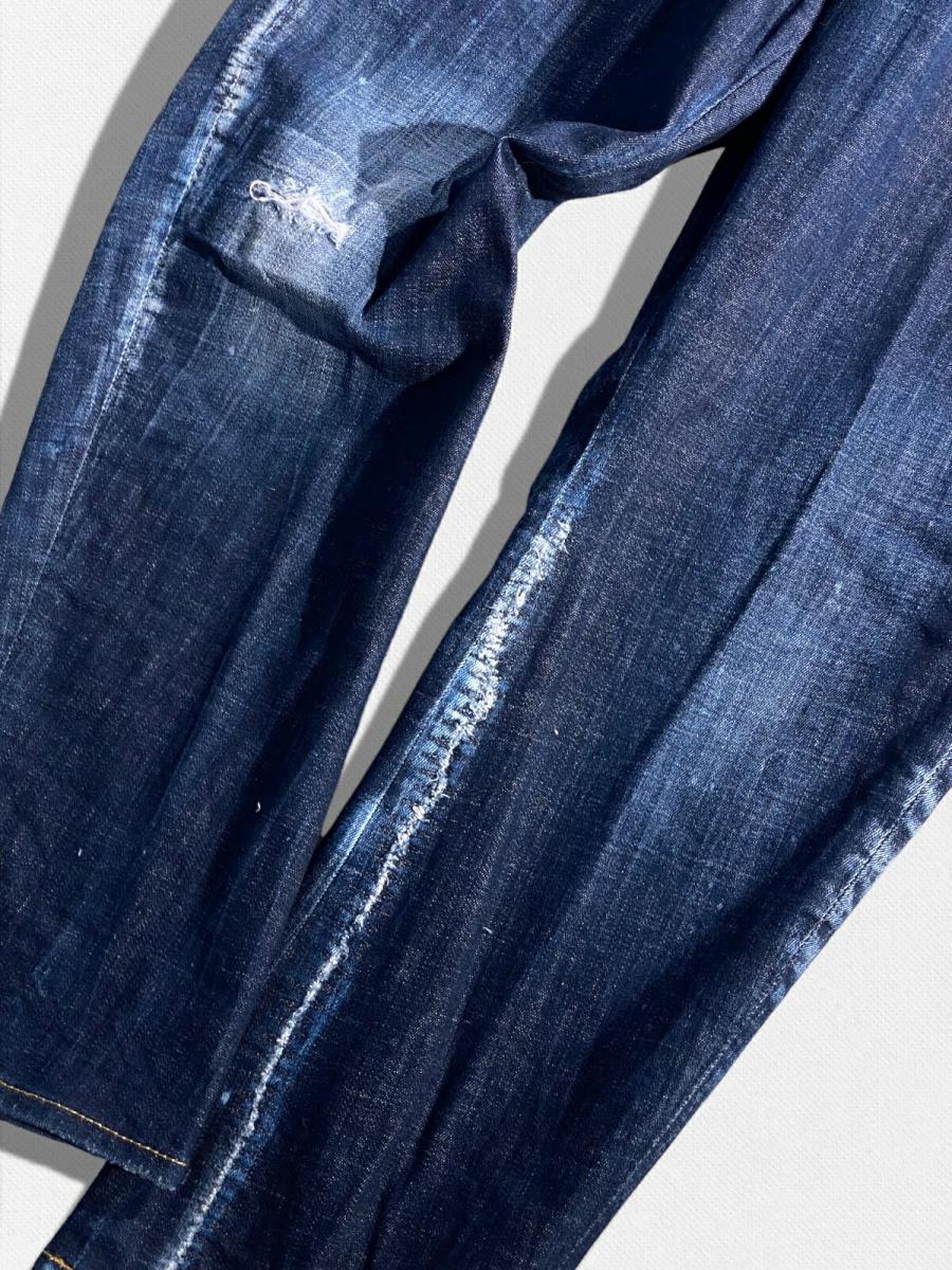 ウォッシュ＆ダメージ加工テーパードデニムパンツ《BRO JEAN》