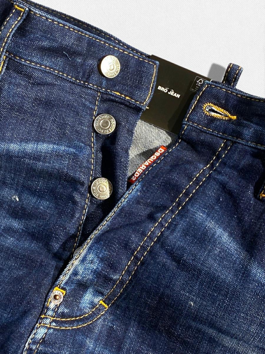 ウォッシュ＆ダメージ加工テーパードデニムパンツ《BRO JEAN》
