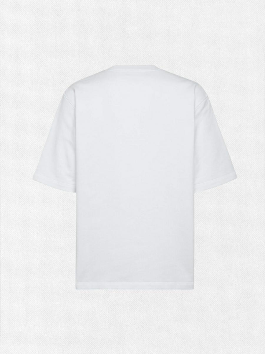 ルーズフィットクルーネックスウェットTシャツ