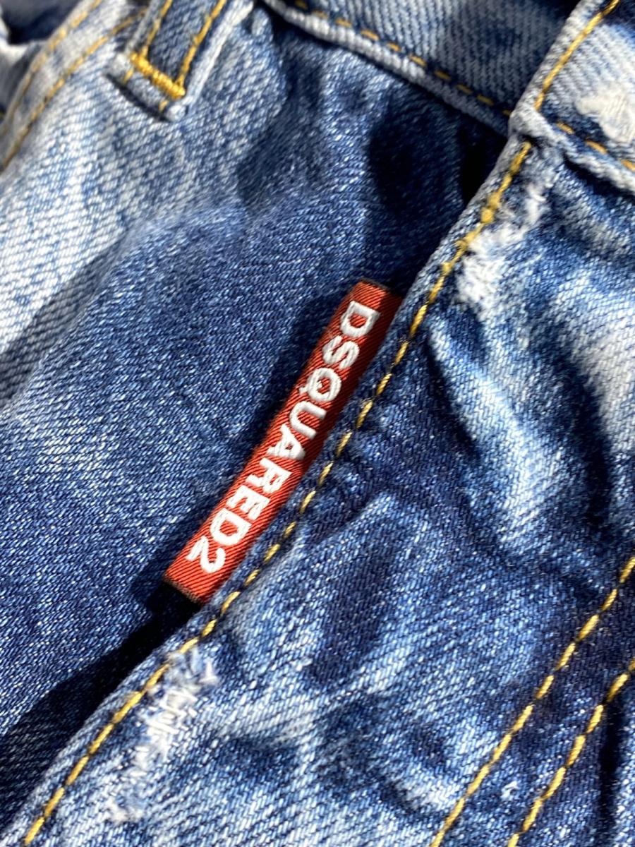 ダメージ加工ワイドデニムパンツ《TRAVELLER JEANS》