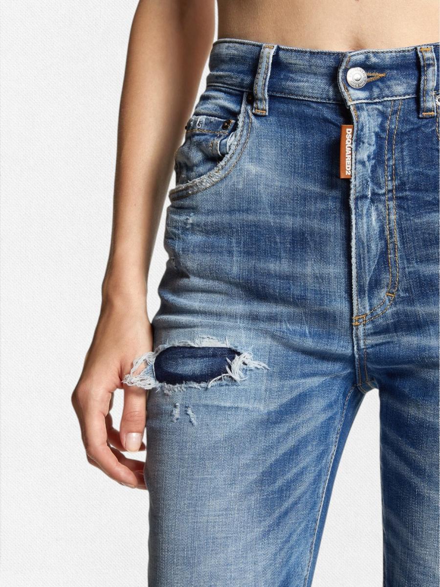 テーパードデニムパンツ
