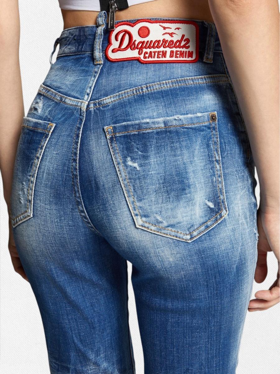 テーパードデニムパンツ