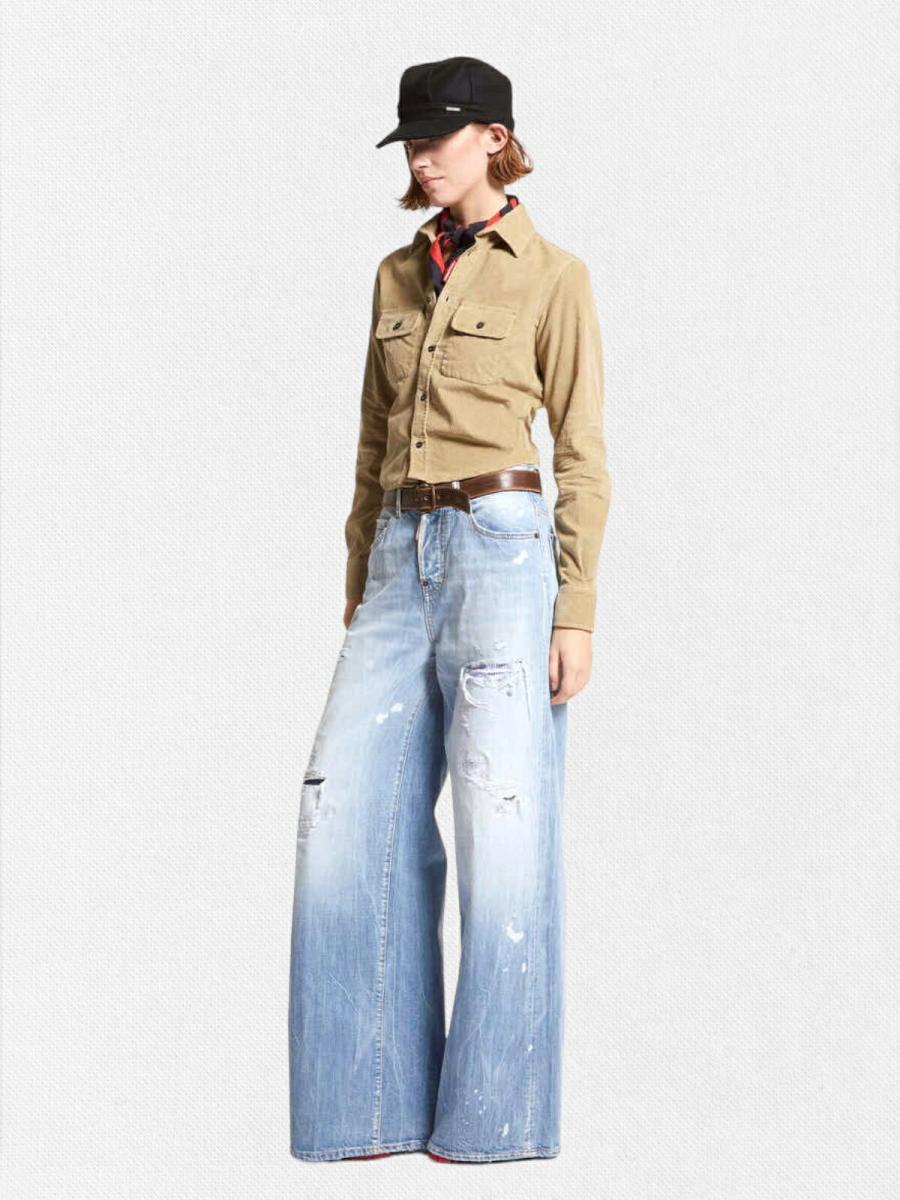 ワイドデニムパンツ《TRAVELLER JEANS》