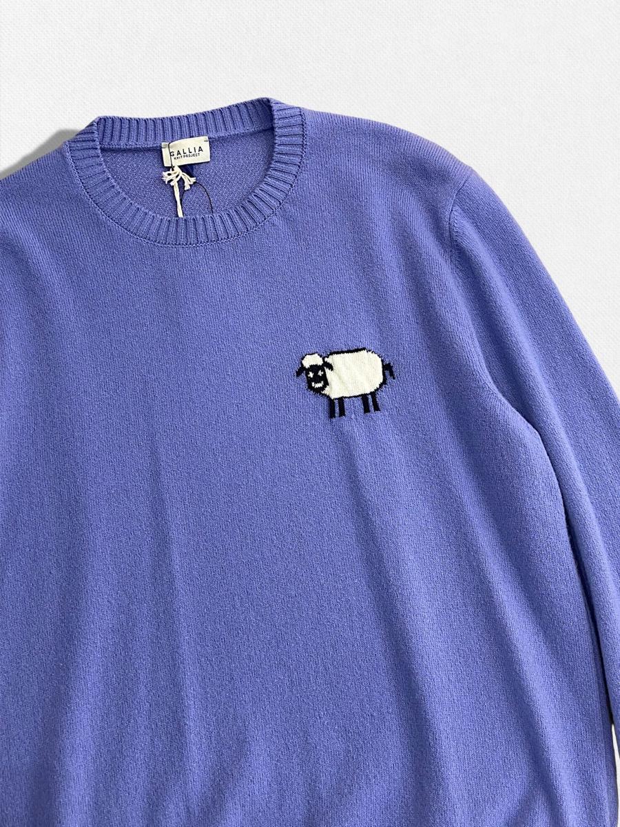 RAM刺繍クルーネックニット