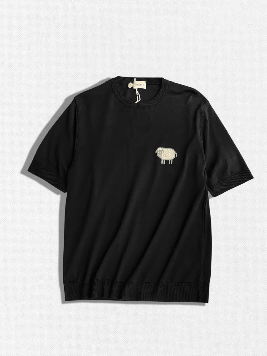 RAM刺繡ニットTシャツ