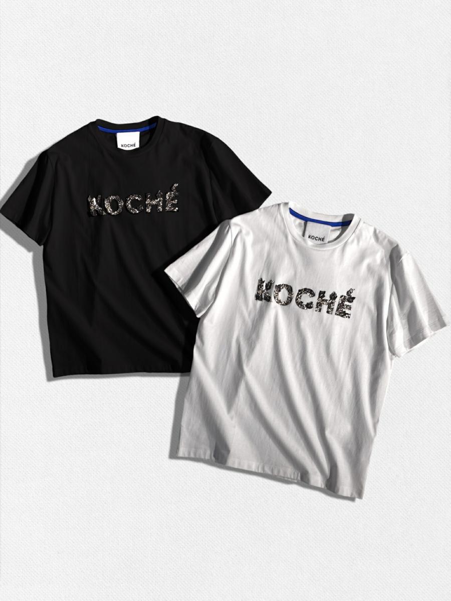 ビーズロゴ半袖Tシャツ