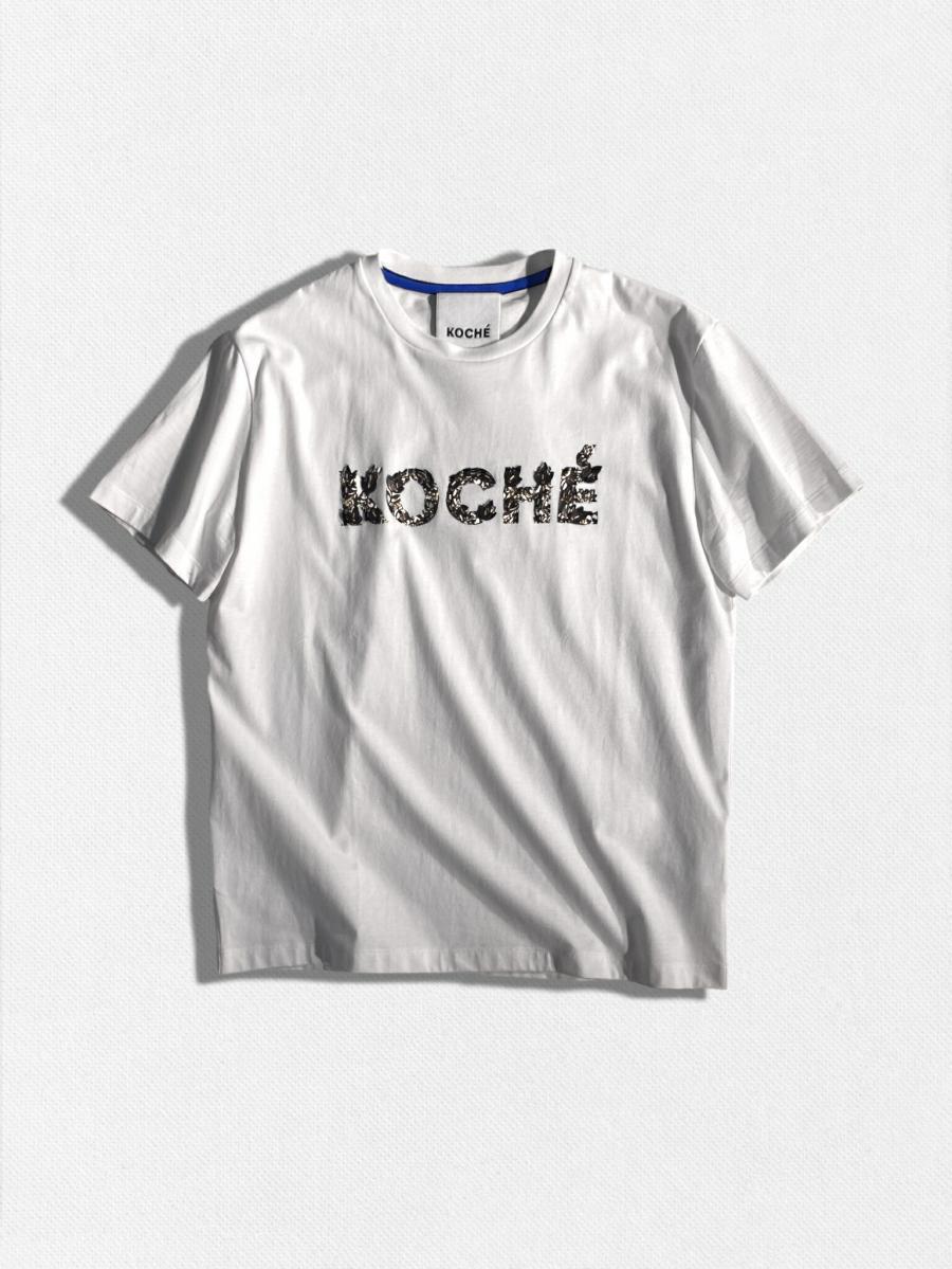 ビーズロゴ半袖Tシャツ