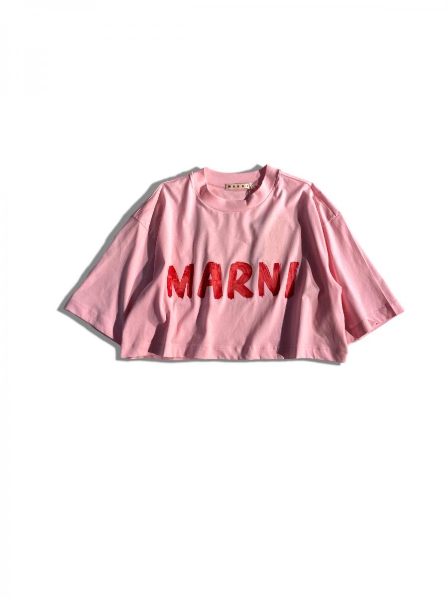 クロップド丈クルーネックTシャツ