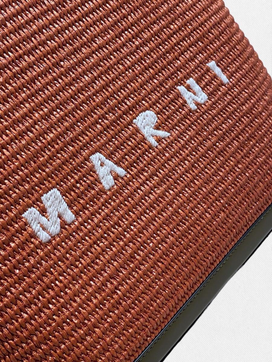 ロゴ刺繍入り2WAYラフィアサマートートバッグ