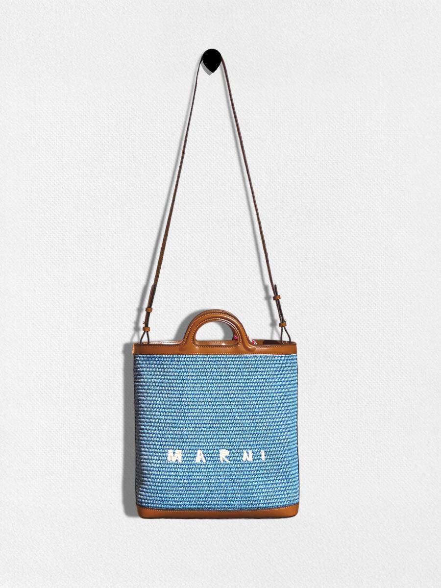 ロゴ刺繍入り2WAYラフィアサマートートバッグ