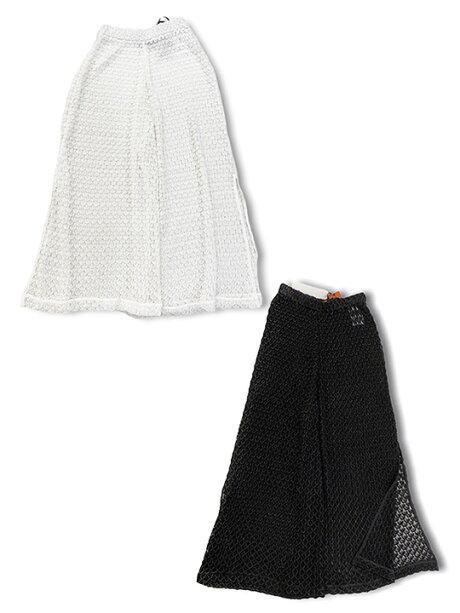 レースアップフレアパンツ