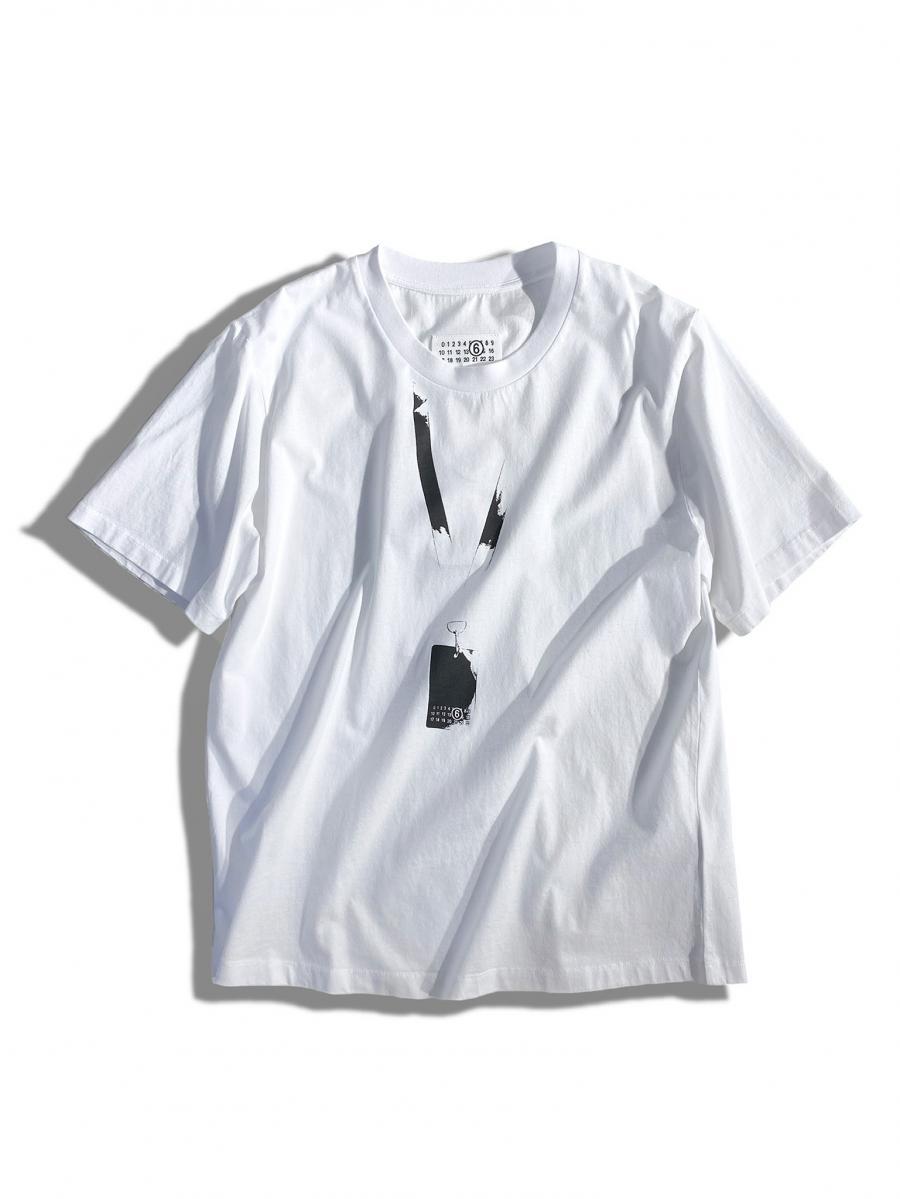 プリントクルーネックＴシャツ