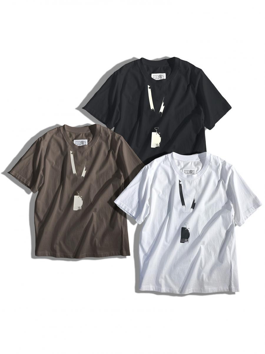 プリントクルーネックＴシャツ