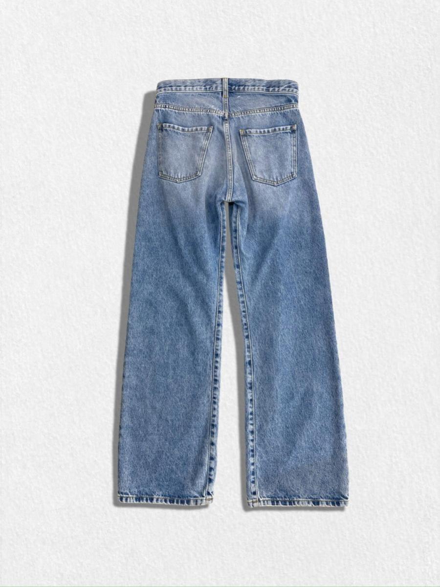 コントラストポケットデニムパンツ