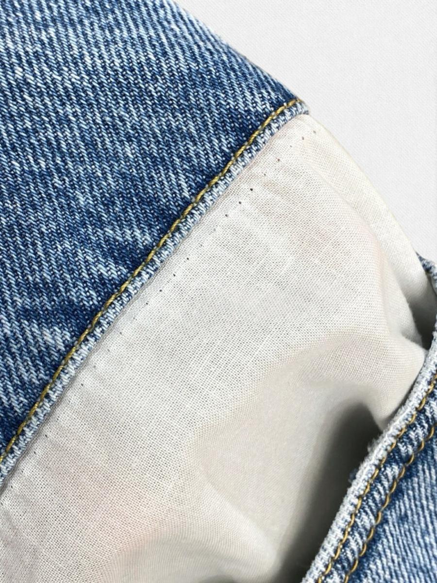 コントラストポケットデニムパンツ