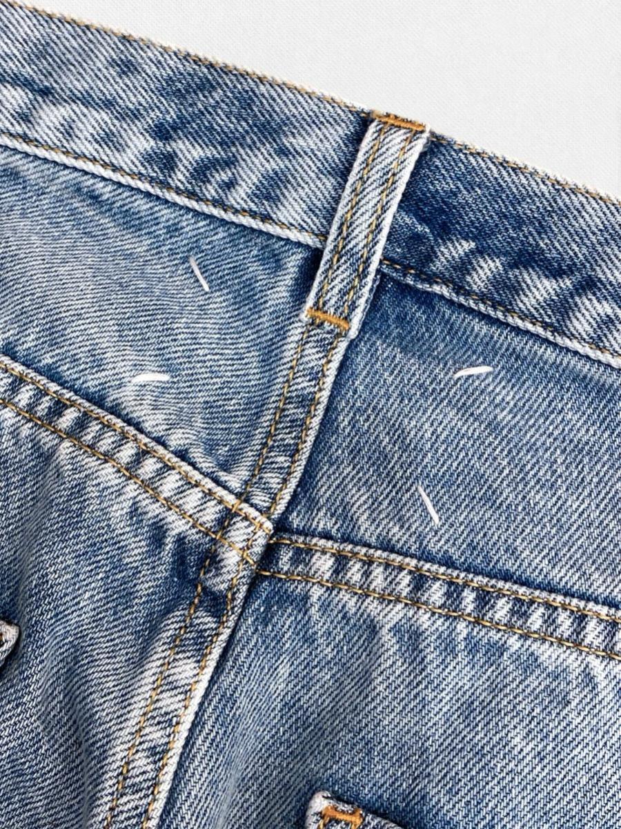 コントラストポケットデニムパンツ