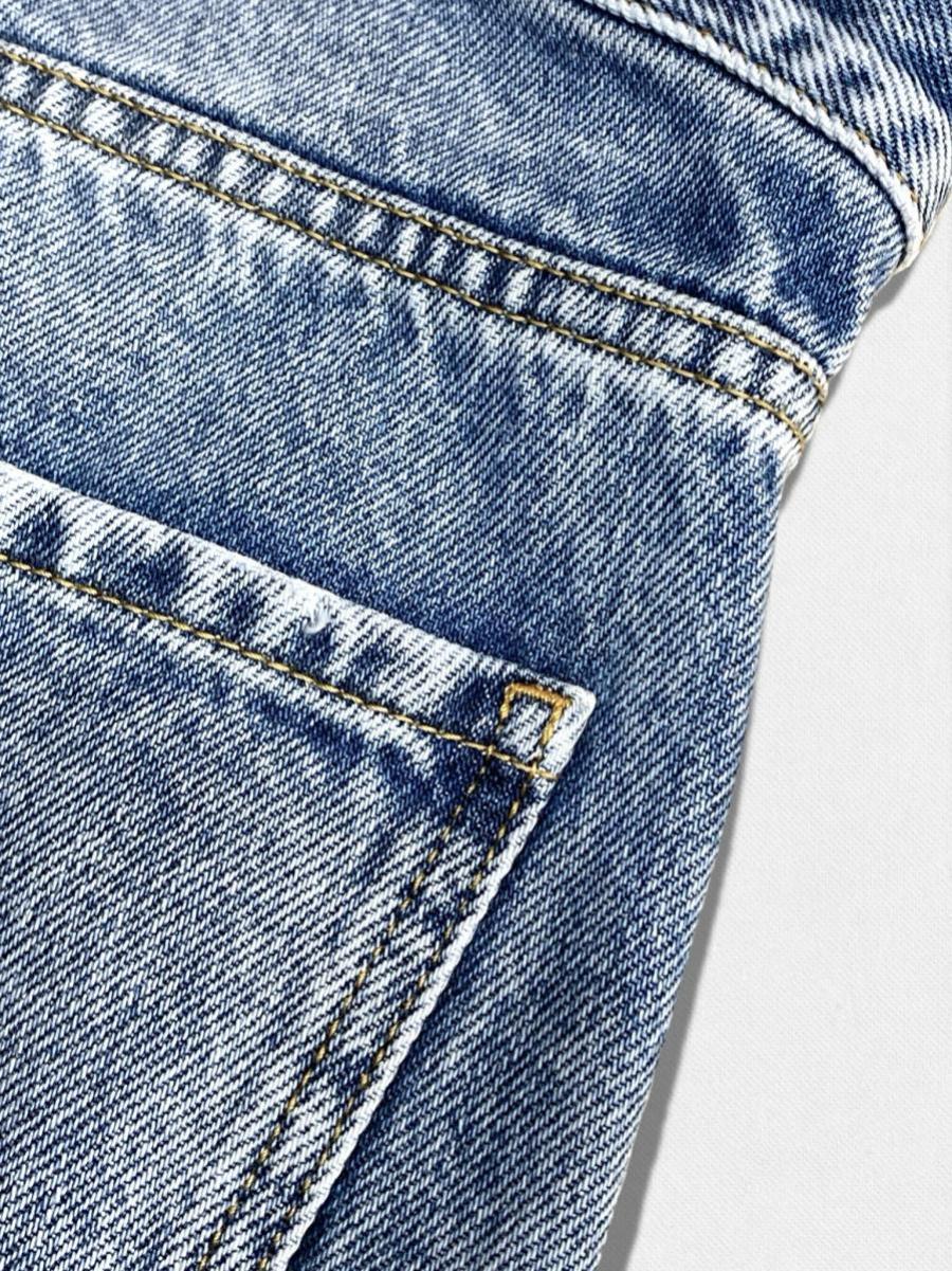 コントラストポケットデニムパンツ