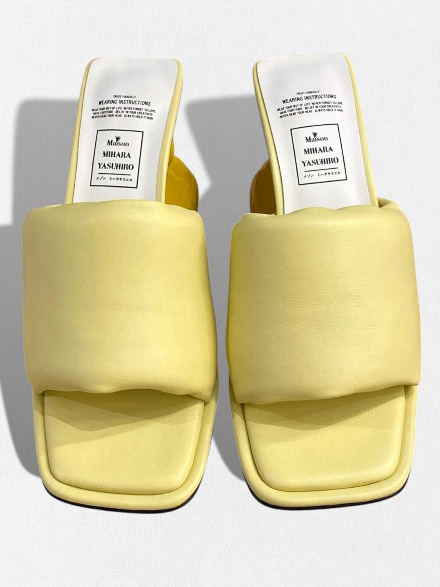 ダックヒールレザーサンダル