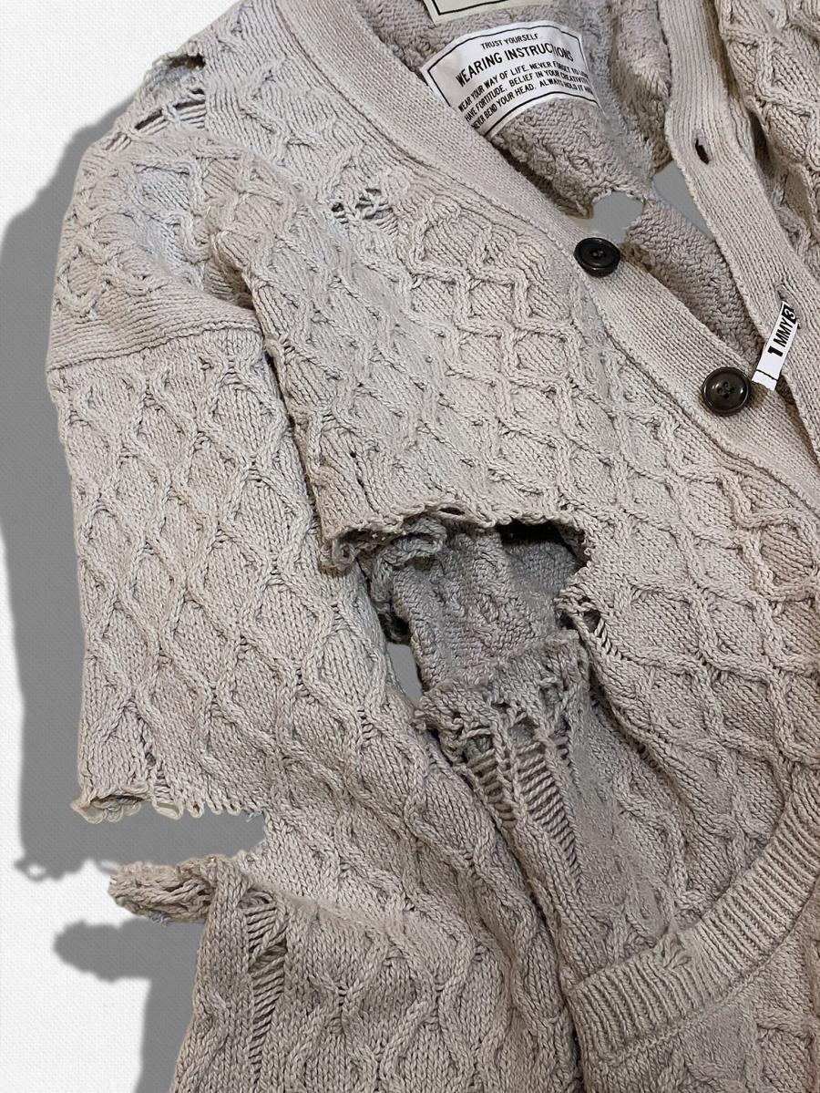 サンフェードデストロイカーディガン