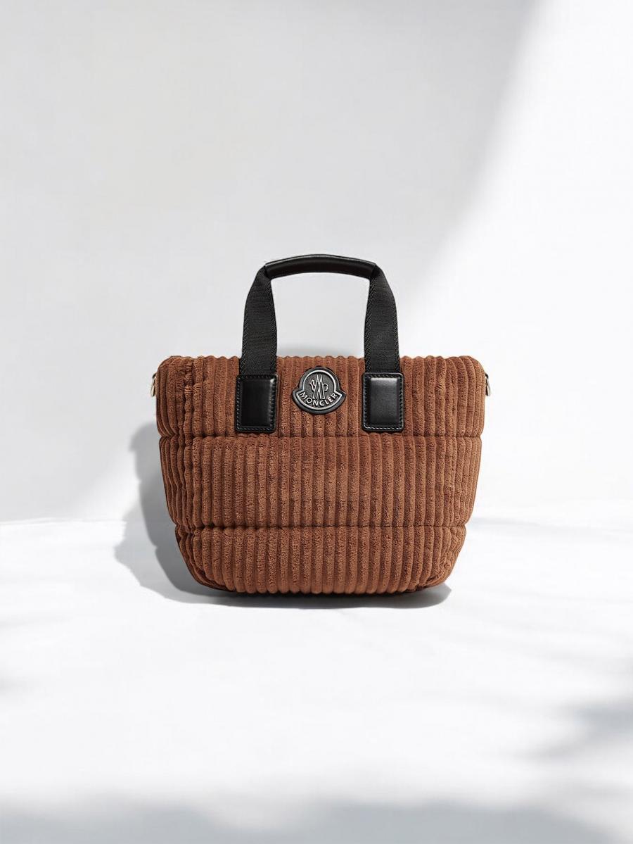 コーデュロイダウンミニトートバッグ