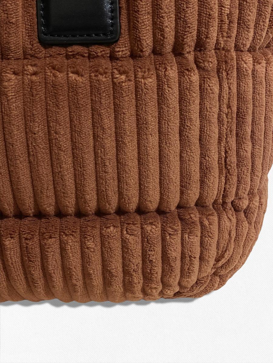 コーデュロイダウンミニトートバッグ