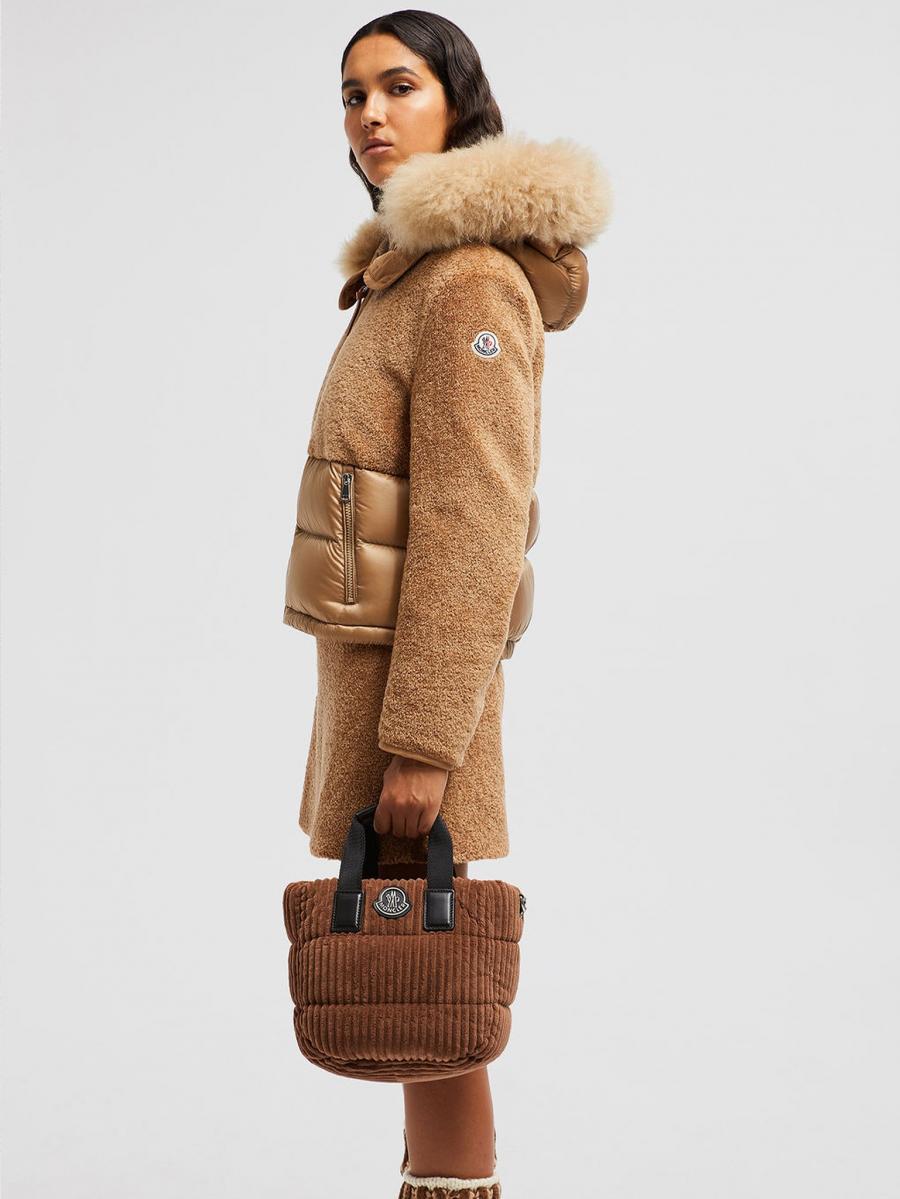 コーデュロイダウンミニトートバッグ