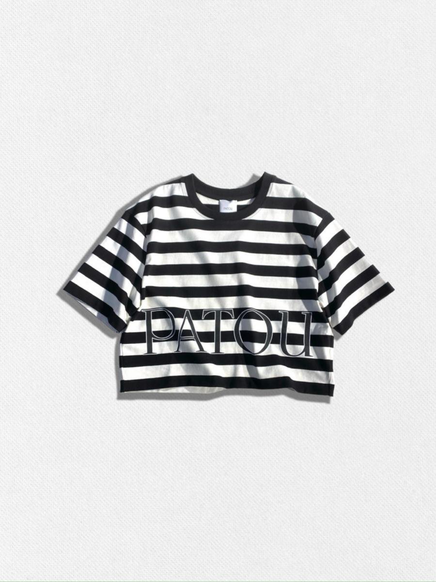 ショート丈ボーダーTシャツ