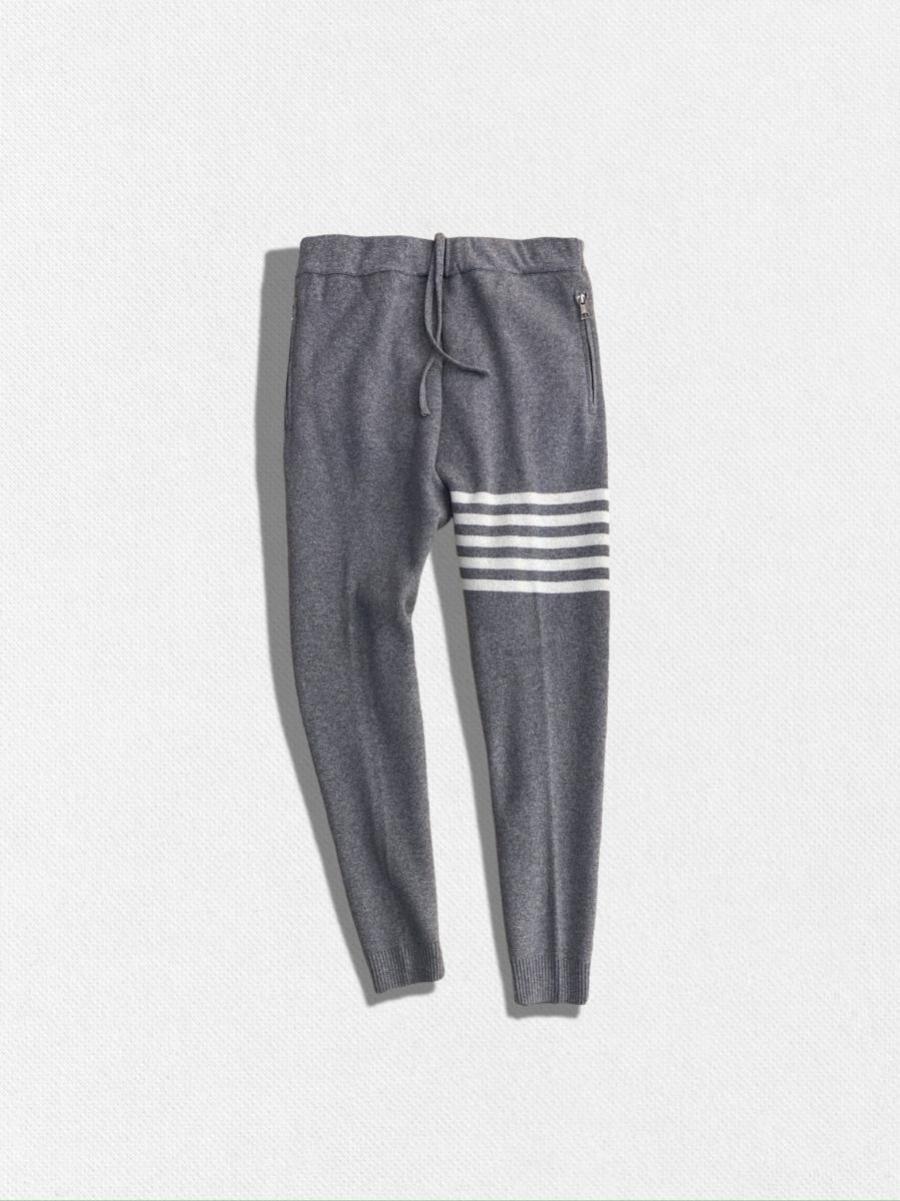 カシミア混ウールニットパンツ
