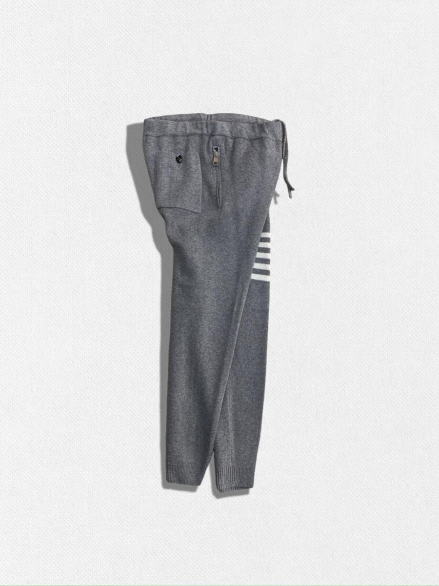 カシミア混ウールニットパンツ