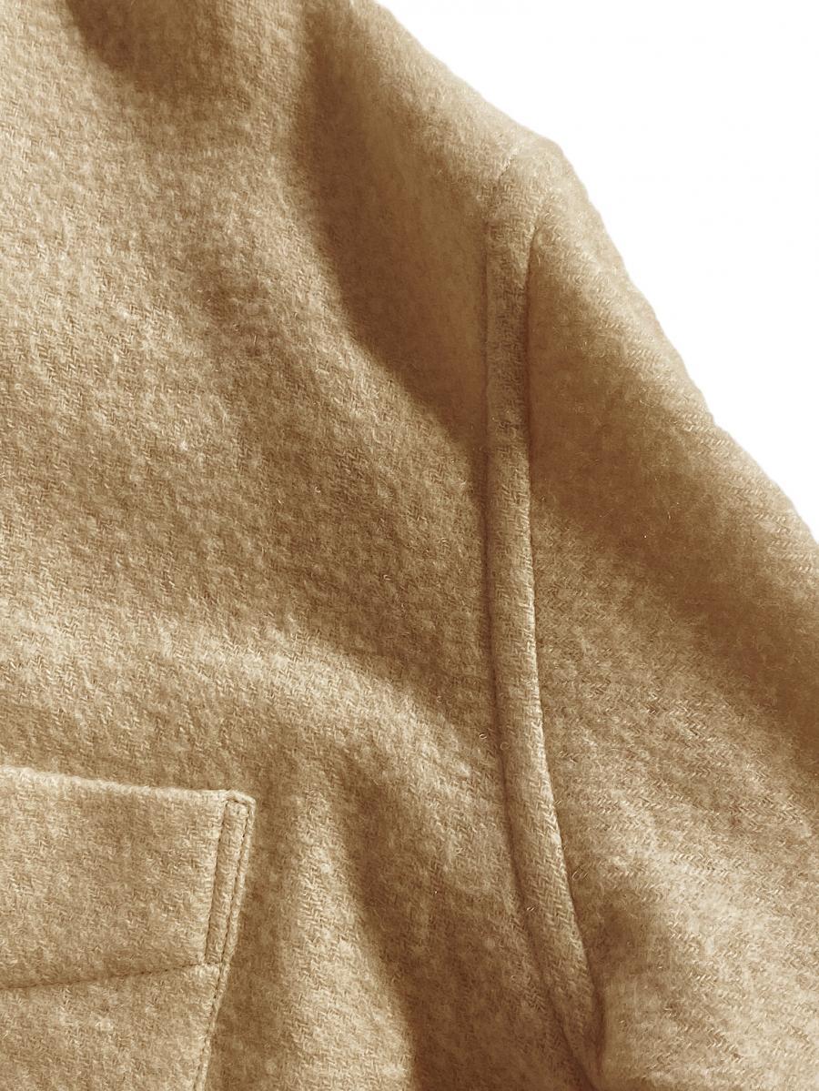 バンダナ付きカシミア混ウールシャツジャケット