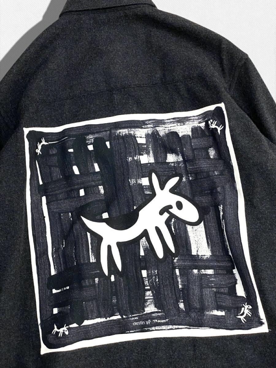 バンダナ付ウールカシミヤシャツ